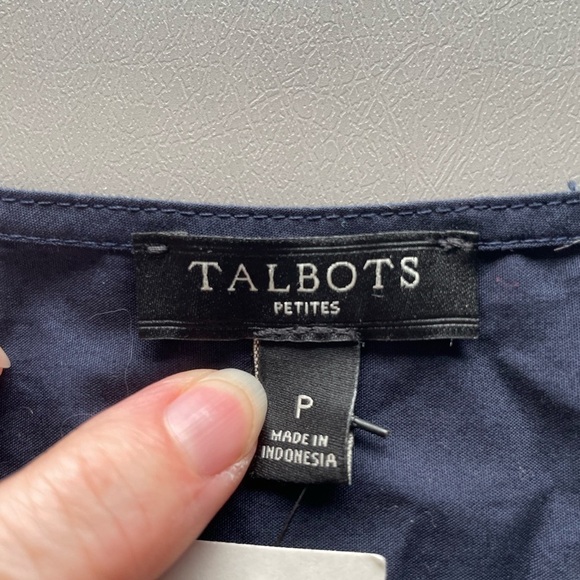 Talbots V-Neck Tie Sleeve Top  | NWT | Size Small Petite - Picture 8 of 12